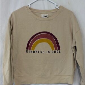 Kindness is Cool Beige Sweatshirt